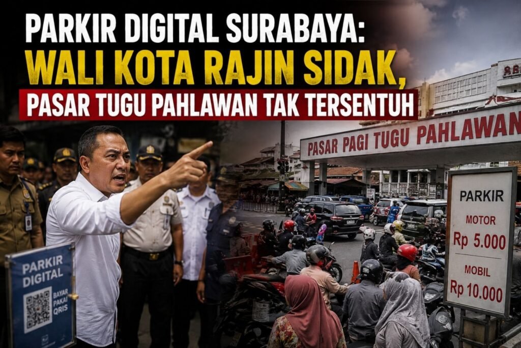 Parkir Digital Surabaya: Wali Kota Rajin Sidak, Pasar Tugu Pahlawan Tak Tersentuh